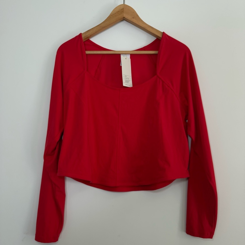 Red Long Sleeve Women's Top XXL